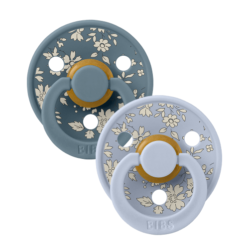 BIBS x LIBERTY Colour 2 Pack Capel - Dusty Blue Mix