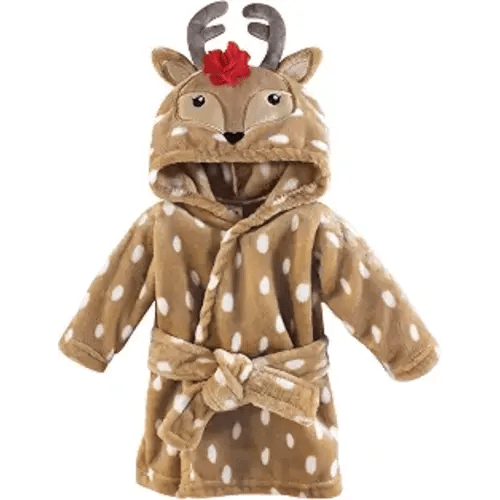 Hudson Baby Unisex Baby Plush Animal Face Bathrobe