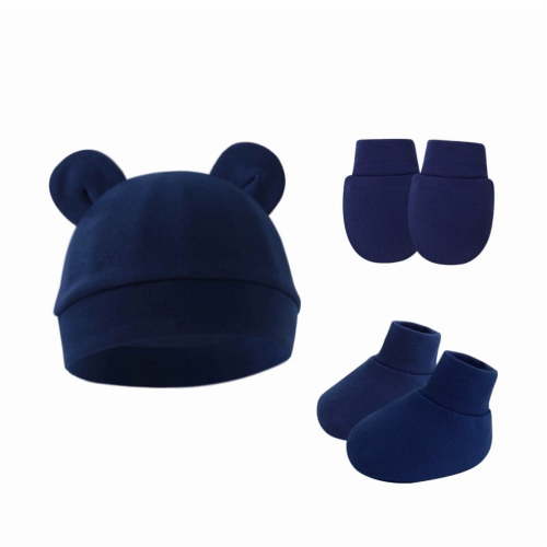 Dalrosia Newborn Hats Mittens and Socks Set Preemie Beanie Hat No Scratch Gloves and Ankle Socks for Infant Baby Boy Girl