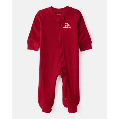 Baby My First Christmas Holiday Red Cotton Sleep & Play Pajamas - Red - Carter's | Carter's
