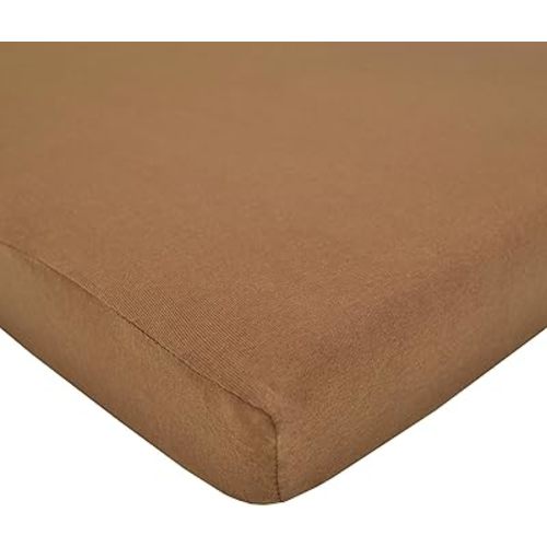 American Baby Company Supreme 100% Natural Cotton Fitted Crib Sheet 52" x 28", Enhanced Thickness for Soft, Breathable & Hypoallergenic Jersey Comfort, Chocolate, Neutral for Boys & Girls
