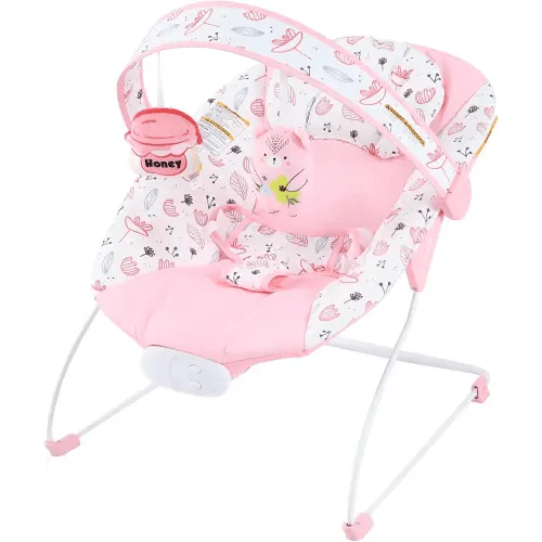 Baby Bouncer, Infants Bouncy Seat with Music and Vibrations,Baby Rocker for Newborns Indoor Outdoor Use 0-6 Months Up to 20 lbs