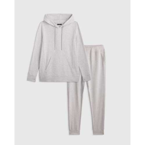 SuperSoft Cozy Lounge Maternity Set in Heather Grey