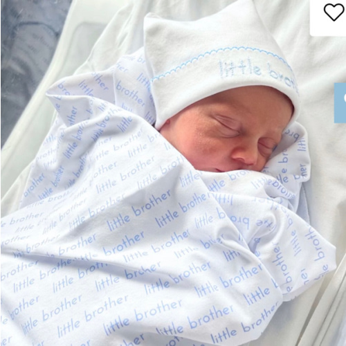 Magnolia Baby Boy Little Brother Embroidered Hat