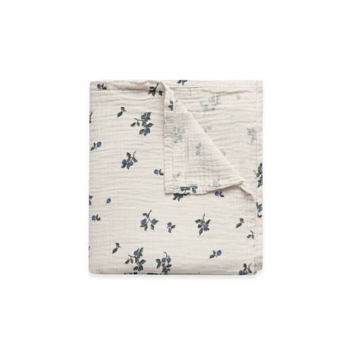 Muslin Swaddle Blanket – Blueberry