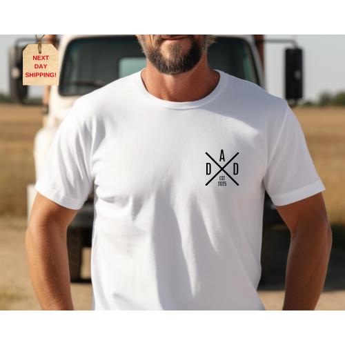 Custom Dad Shirt, Dad Est Shirt, Pregnancy Announcement for Dad, Gift for Dad, Father's Day Shirt, New Dad Gift, Birthday Gift Dad