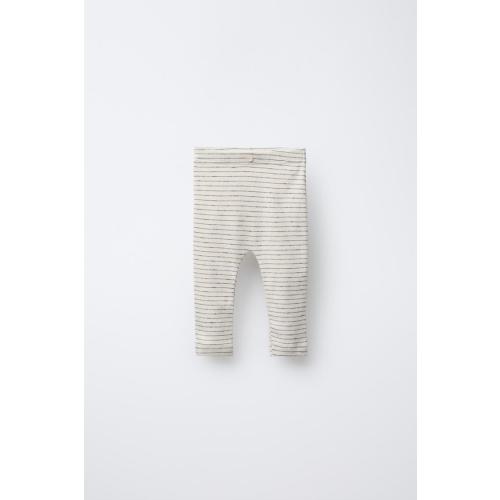 STRIPED LEGGINGS - Ecru / Navy | ZARA United States