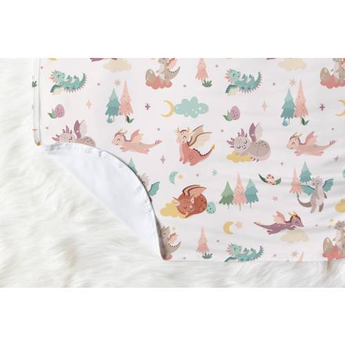 Baby Girl Dragon Swaddle Set, Matching Fairytale Bow Hat / Headband, Cute Newborn Princess Outfit, Fantasy Theme Shower, Gender Reveal Party