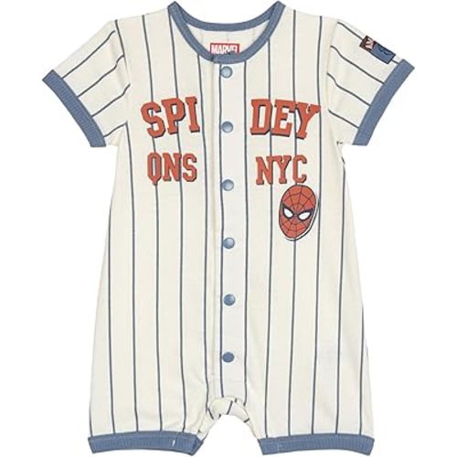 Marvel Spider-Man Boys' Baseball One Piece Romper Newborn to Toddler