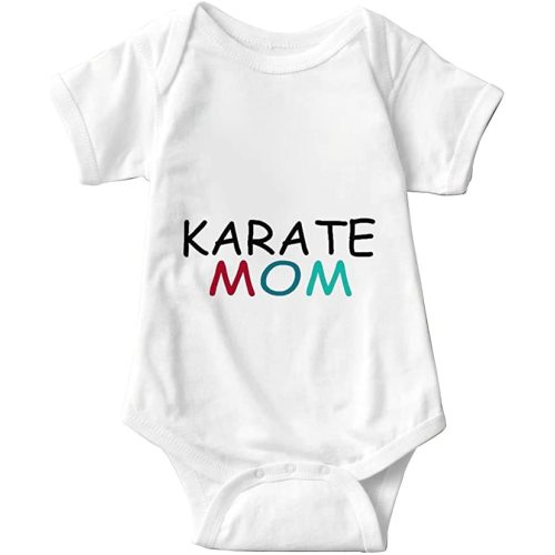 Fashvacation Karate Mom Newborn Baby Bodysuit Romper Outfit White 0-24 Months - 12months