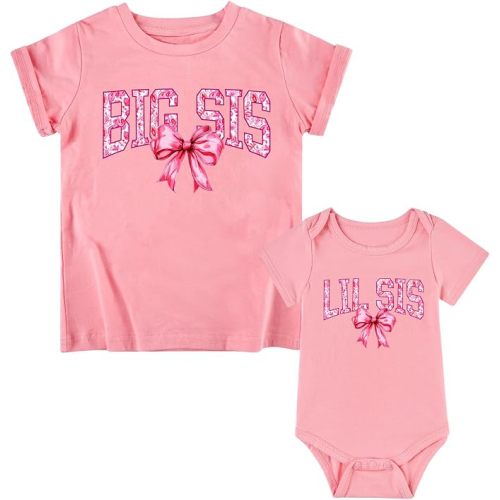 Funnycokid Sibling Matching Outfits Big Brother Sister Toddler T-Shirt Suit