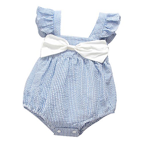 Ding-dong Baby Girl Summer Striped Triangle Romper