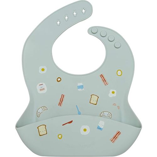 Loulou Lollipop Soft, Waterproof Silicone Feeding Bib for Babies and Toddlers