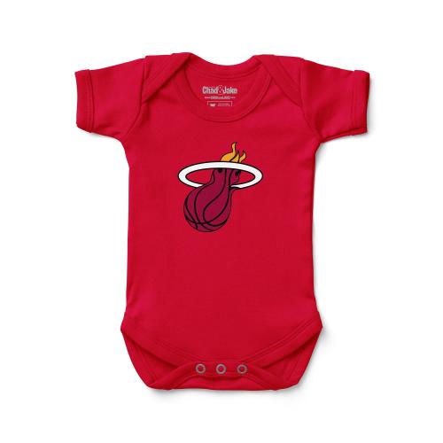 Miami Heat Baby Bodysuit - NBA Red & Black Infant Apparel - Basketball Newborn Gift