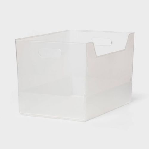 XL Multipurpose Storage Bin Clear - Brightroom™: Polypropylene Utility, 1499 Volume, 9.75" H, 15" W, 10.25" D