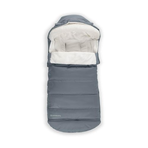 UPPAbaby CozyGanoosh 2-in-1 Seasonal Footmuff - Easily Attaches to UPPAbaby Strollers and RumbleSeat – Versatile, Ultra-Plush Zip-Out Liner for Cold Weather - Callum (Stone Blue)