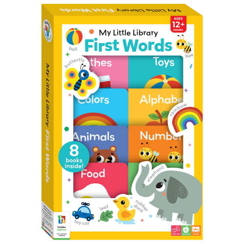 Building Block My Little Library: First Words, Eight 10 Page Board Book