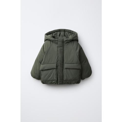 WATER-REPELLENT NYLON JACKET - Dark green | ZARA United States