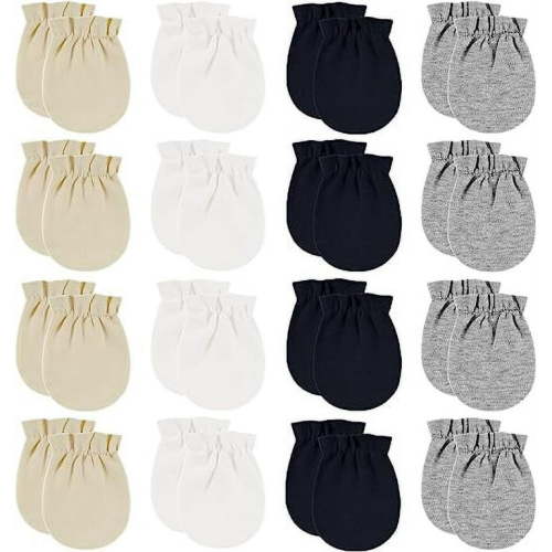 ONESING 16 Pairs Baby Mittens Baby Gloves No Scratch Baby Mittens for Newborn Baby Unisex 0~6 Months