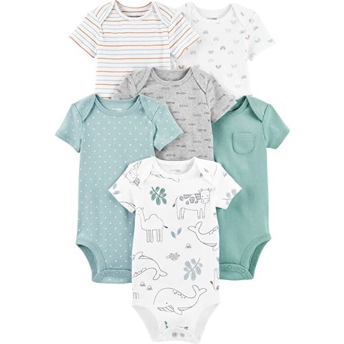 Simple Joys by Carter's Unisex Babies' Short-Sleeve Bodysuit, Multipacks