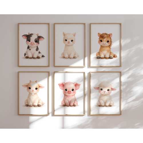 Farm Nursery Decor| Farm Prints| Nursery Baby Room Decor| Farm Baby Animal Prints| Kids Room Decor|Animal Nursery| Rustic| Farm Collection|