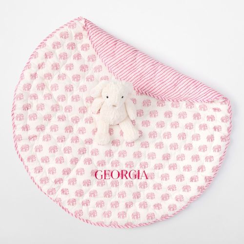 Block Print Quilted Play Mat