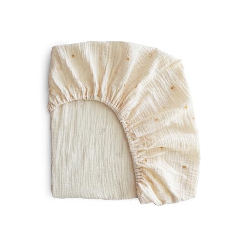 mushie Extra Soft Muslin Fitted MINI Crib Sheet | 24"x 38" (Sun)