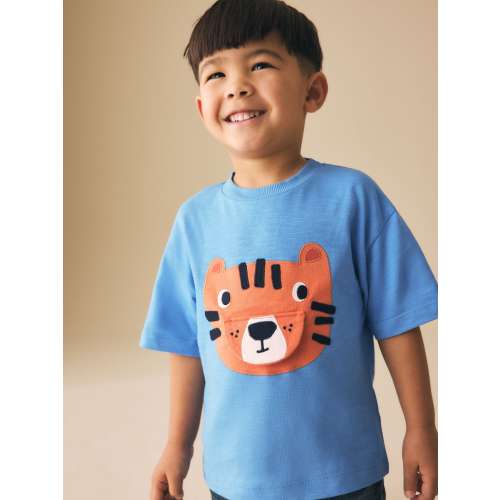 Blue Tiger Short Sleeve Interactive T-Shirt (1.5-2 years old size)