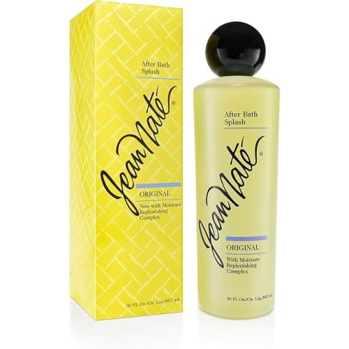 Jean Nate After Bath Splash, Original Bath Body Mist Infused with Vitamin E and Aloe Vera, Softens & Smoothes Skin, Citrus Scent, 30 Fl Oz