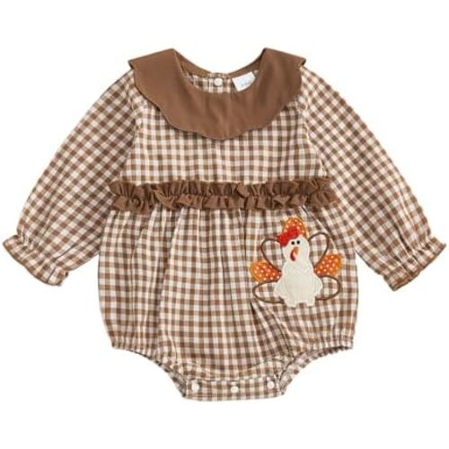 Socutebabe Baby Girl Christmas Outfit Infant Gingerbread Man Bubble Romper Onesie Newborn Xmas Bodysuit Fall Winter Clothes