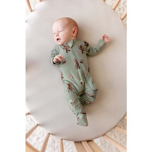 Zippered Footie in Groot