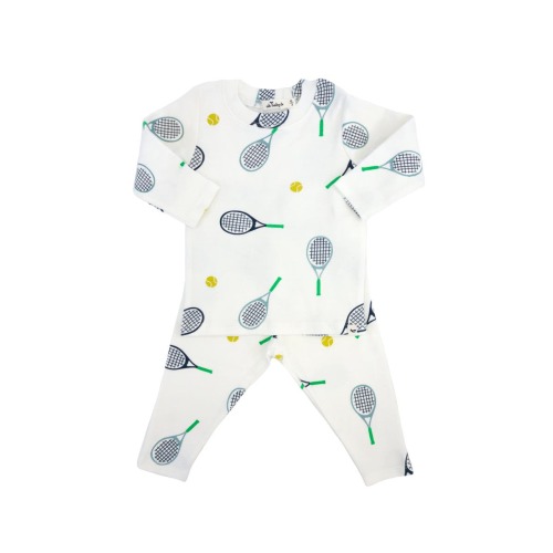Tennis Print Two Piece Set, 6-12M