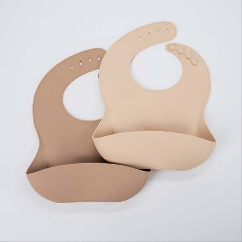 Baby Bliss Silicone Bib 2 Piece with Pouch Catcher