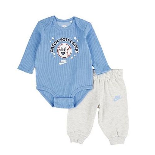 Baby Boys' Nike Long Sleeve Waffle Bodysuit & Sweatpants 2-Piece Set