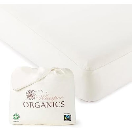 Organic Waterproof Mattress Protector Twin Size - 100% Waterproof Mattress Pad with Quiet & Breathable Triple Layer Protection - Fairtrade & GOTS Certified Durable Machine Washable Design (Twin)