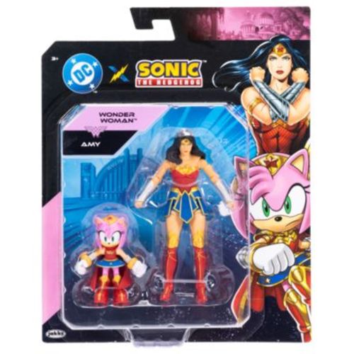 The Hedgehog Amy and Wonder Woman Action Figures