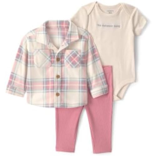 Carter's Baby Girls' 3-piece Bodysuit Pant Sets