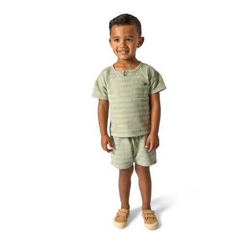 Modern Moments by Gerber Toddler Boy Oversized Textured Shirt and Short Outfit Set, 2-Piece, 12 Months - 5T