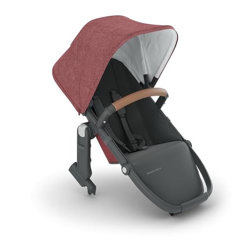 UPPAbaby RumbleSeat V2+ Second Lower Seat/Compatible with Vista V2 and Vista V3 / Adapters, Bumper Bar, Bug Shield Included/Lucy (Rosewood Mélange/Carbon Frame/Saddle Leather)
