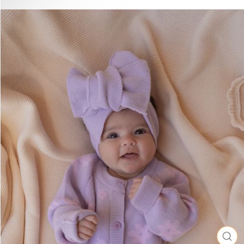 Knitted Oversized Topknot | Pastel Lilac