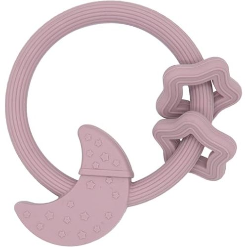 Silicone Baby Teething Toy, Silicone Baby Teether for Babies 3 Months+, BPA Free, Boys Girls Shower, Birthday, Christmas Gifts(Lilac)
