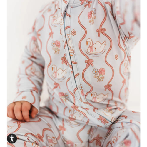 Blue Swan Zipper Romper – In my Jammers