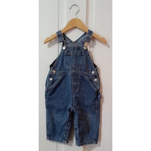Faded Glory Retro Denim Jean Overalls  - 12  months