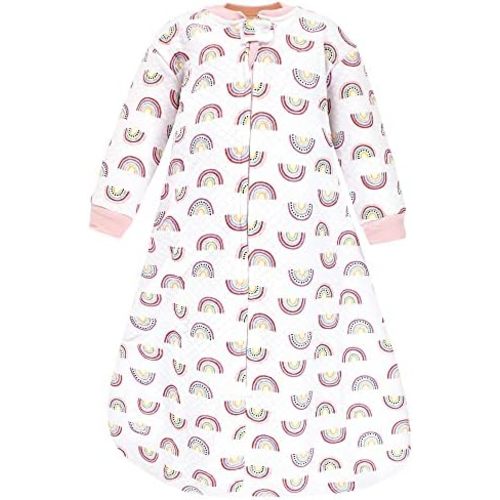 Hudson Baby Unisex Baby Premium Quilted Long Sleeve Sleeping Bag and Wearable Blanket