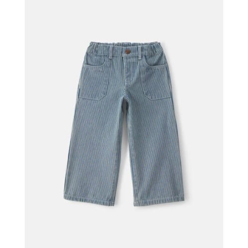 Toddler Girl Hickory Stripe Denim Relaxed Jeans - Light Wash - OshKosh B'gosh | Carter's