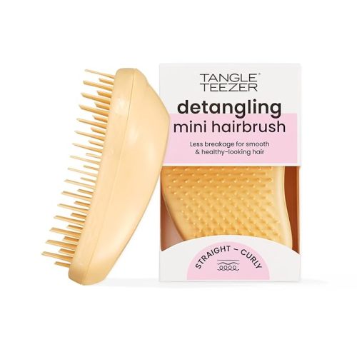 Tangle Teezer Original Detangler Brush, Dry & Wet Travel Size Mini Hair Brush, for Kids & All Hair Types, Buttercup Yellow | Travel Size Mini, Dry & Wet, for Kids, Buttercup Yellow