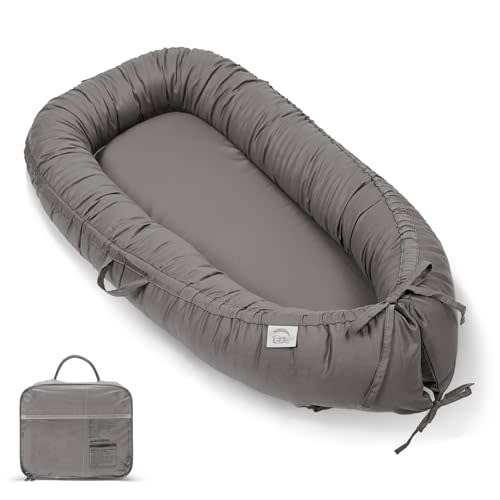 EAQ Baby Lounger, Infant Lounger for Newborn,Portable Baby Nest Cover Breathable & Soft, Newborn Essentials for Baby 0-18 Months