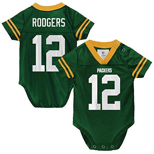 Outerstuff NFL Newborn Infants Team Color Name and Number Home Player Creeper Bodysuit Jersey
