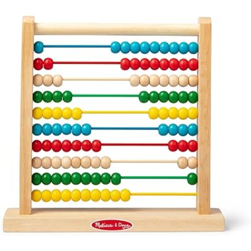 Melissa & Doug Abacus - Classic Wooden Educational Counting Toy With 100 Beads