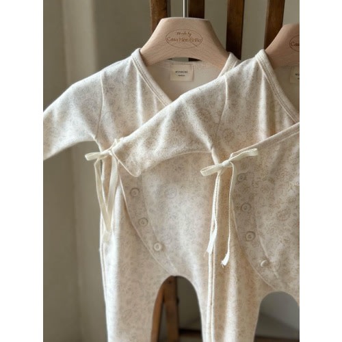 Cotton Baby Romper Bonnet Set, Bunny Ears, Korean Natural Fabric